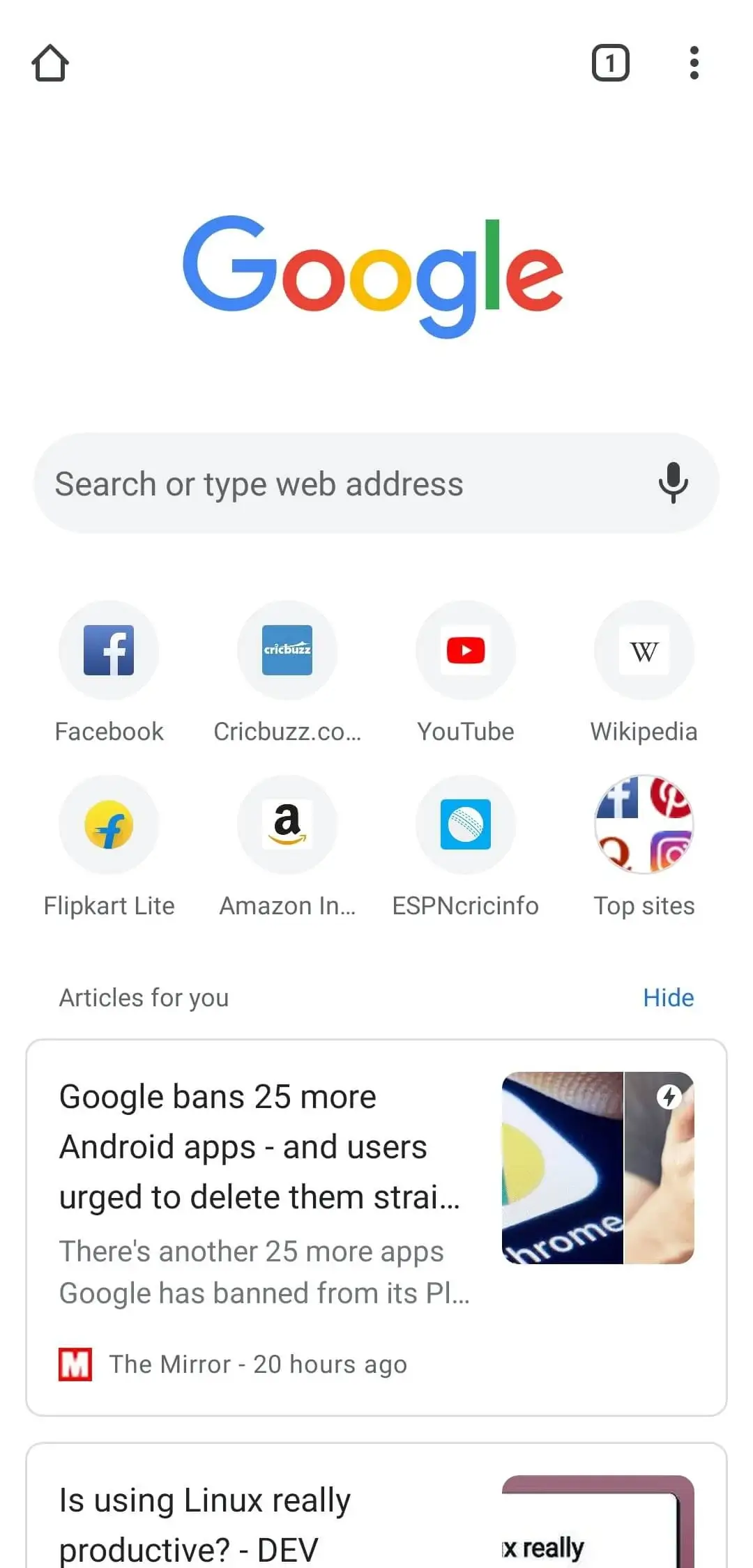 Open Chrome Browser