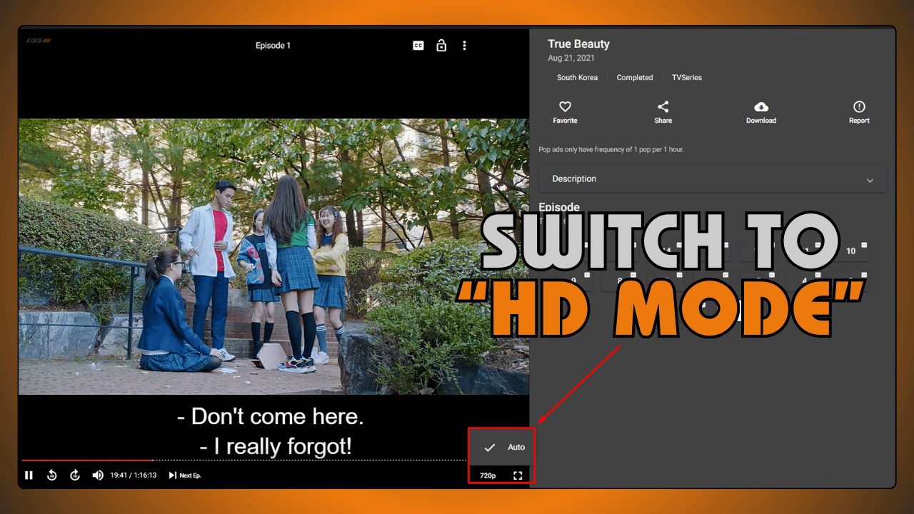 Switch to HD Mode