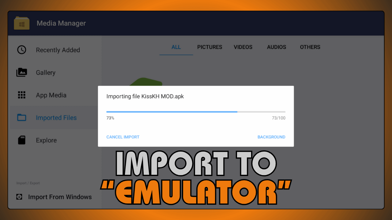 Import to Emulator
